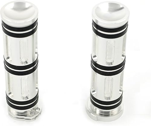 Miniatura 2 de HANSWD. Manijas resistentes con corte lateral CNC de 1 pulgada para manubrio de Harley Davidson Sportster Dyna Softail Touring.