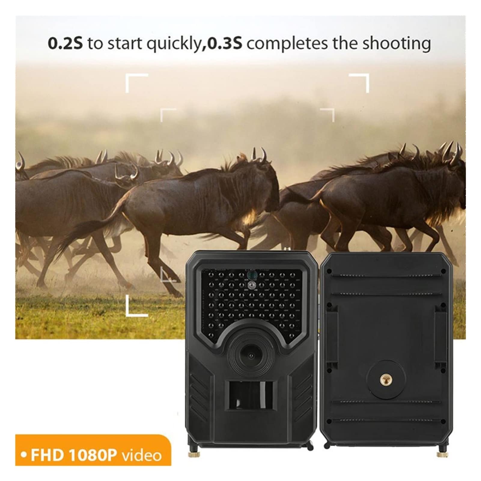 telecamera per la fauna selvatica PR-200. Videocamera della fotocamera della macchina fotografica della macchina fotografica della caccia 108 0P 12MP Fotocamera for la caccia della visione notturna de