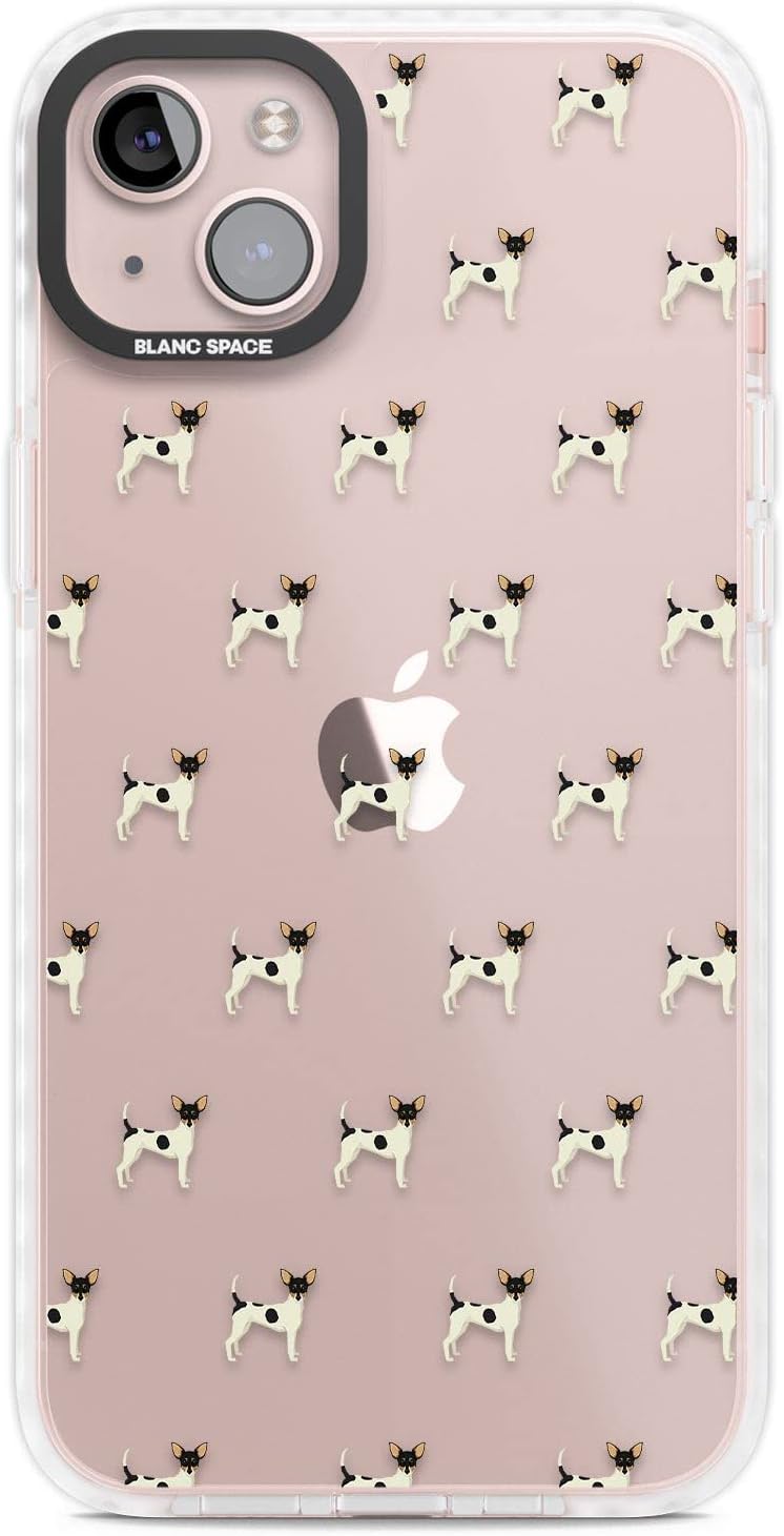 Toy Fox Terrier Dog Pattern Clear Impact Phone Case for iPhone 14 Max TPU Protective Light Strong Cover with Pet Puppy Breed Animal Design