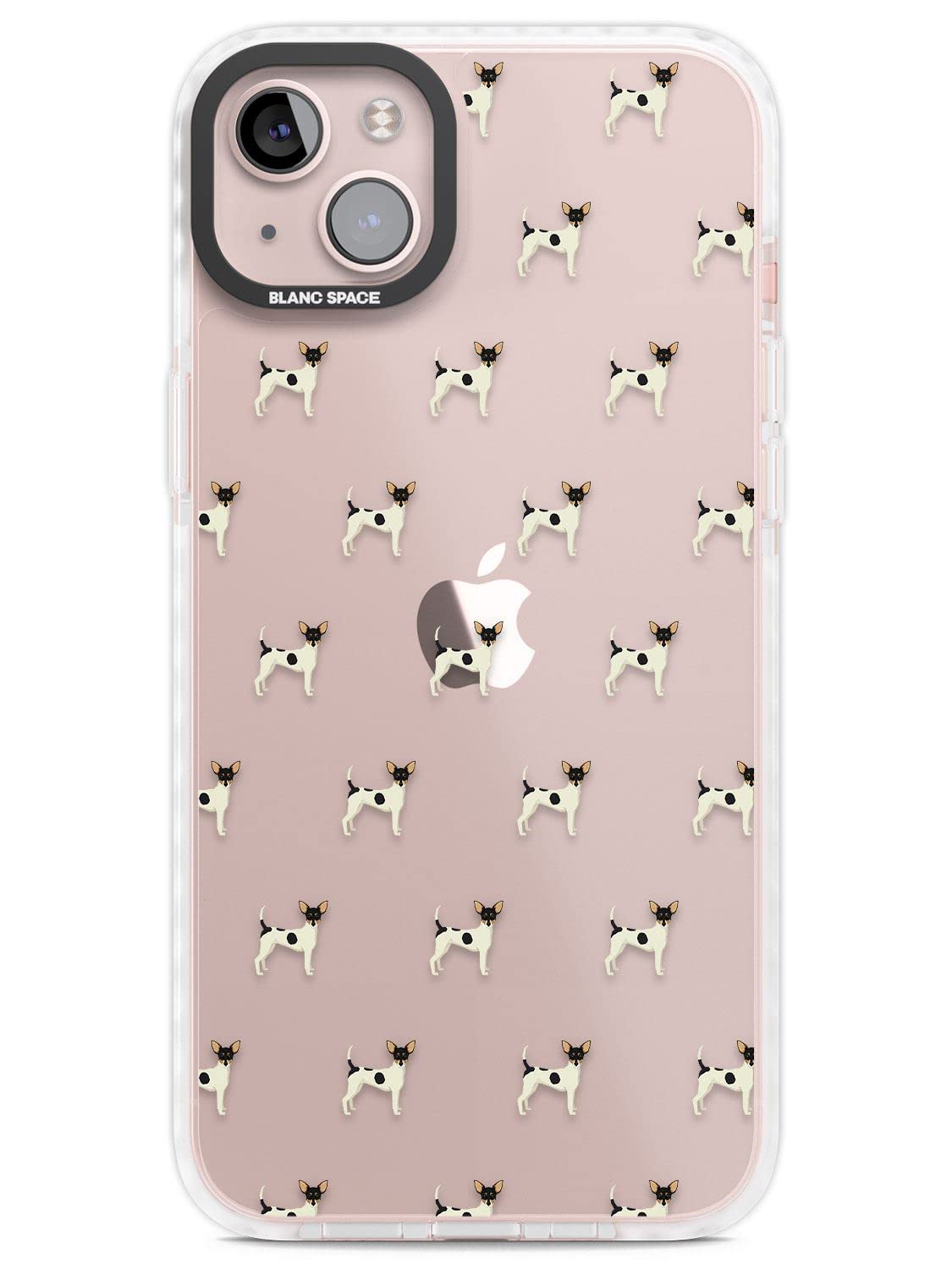 Toy Fox Terrier Dog Pattern Clear Impact Phone Case for iPhone 14 Max TPU Protective Light Strong Cover with Pet Puppy Breed Animal Design