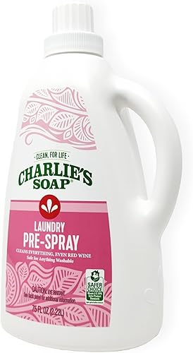 Miniatura 3 de Charlie's Soap Recambio para quitamanchas prepulverizador de lavandería (75 onzas líquidas), pretratamiento natural y removedor de manchas (paquete