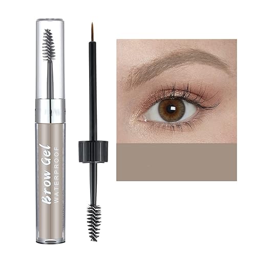 Miniatura 10 de MAEPEOR Gel de cejas impermeable de 8 colores completamente pigmentado de larga duración para un aspecto más completo y definido (#03 marrón medio)