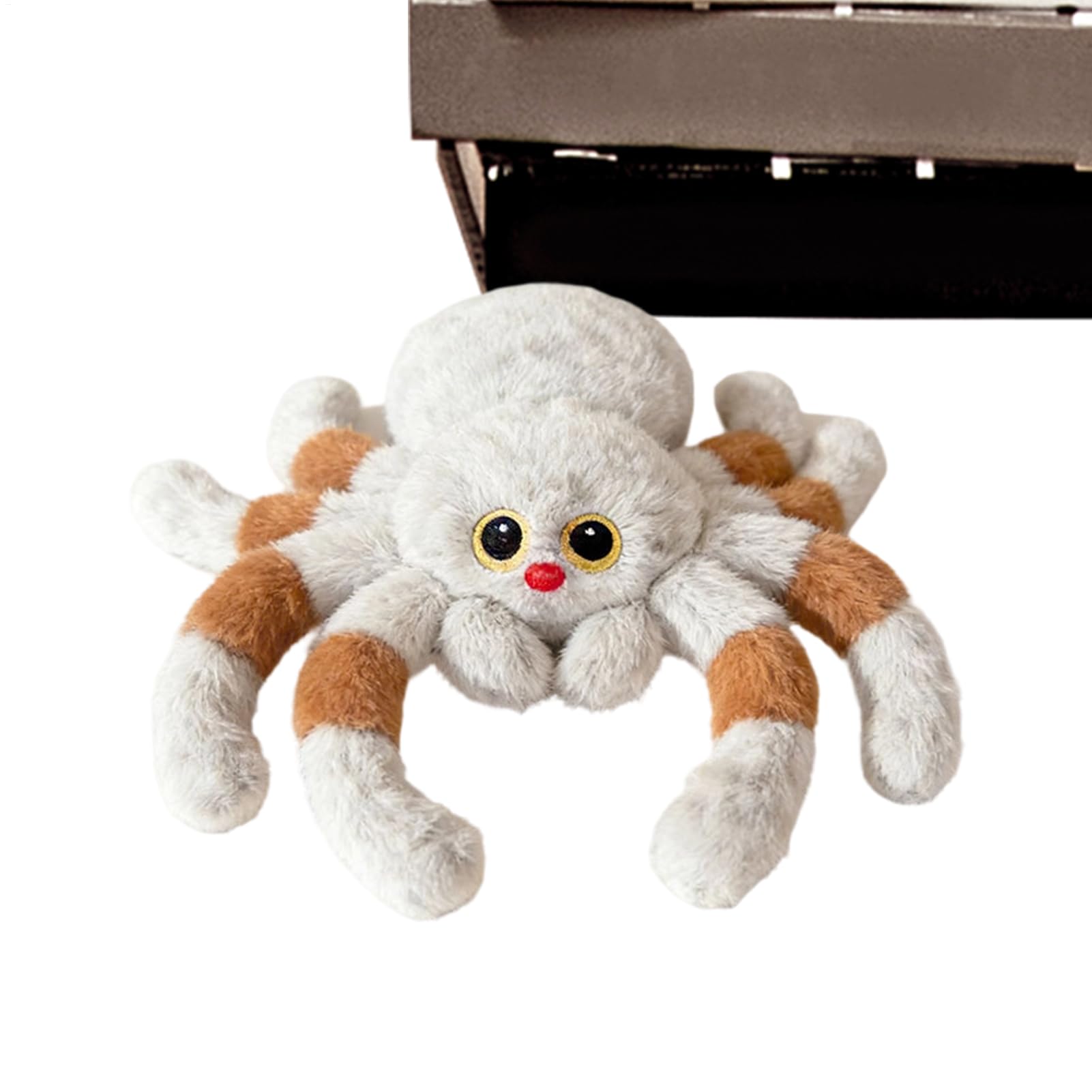 Stuffed Spider - White Cute Pillows Soft Doll - Spider Cuddle Plush Stuffed Animals | for Boys Girls Kids Collectors Christmas Birthday Home Office Companion Comfort