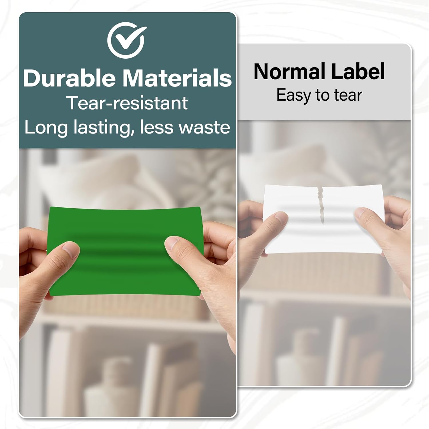 3 × 5 Inch Labels for Storage Bins Removable Vinyl Rectangle Moving Labels for Boxes 500 Pcs Adhesive Color Coding Stickers Waterproof for Home Classroom Office Warehouse, Green