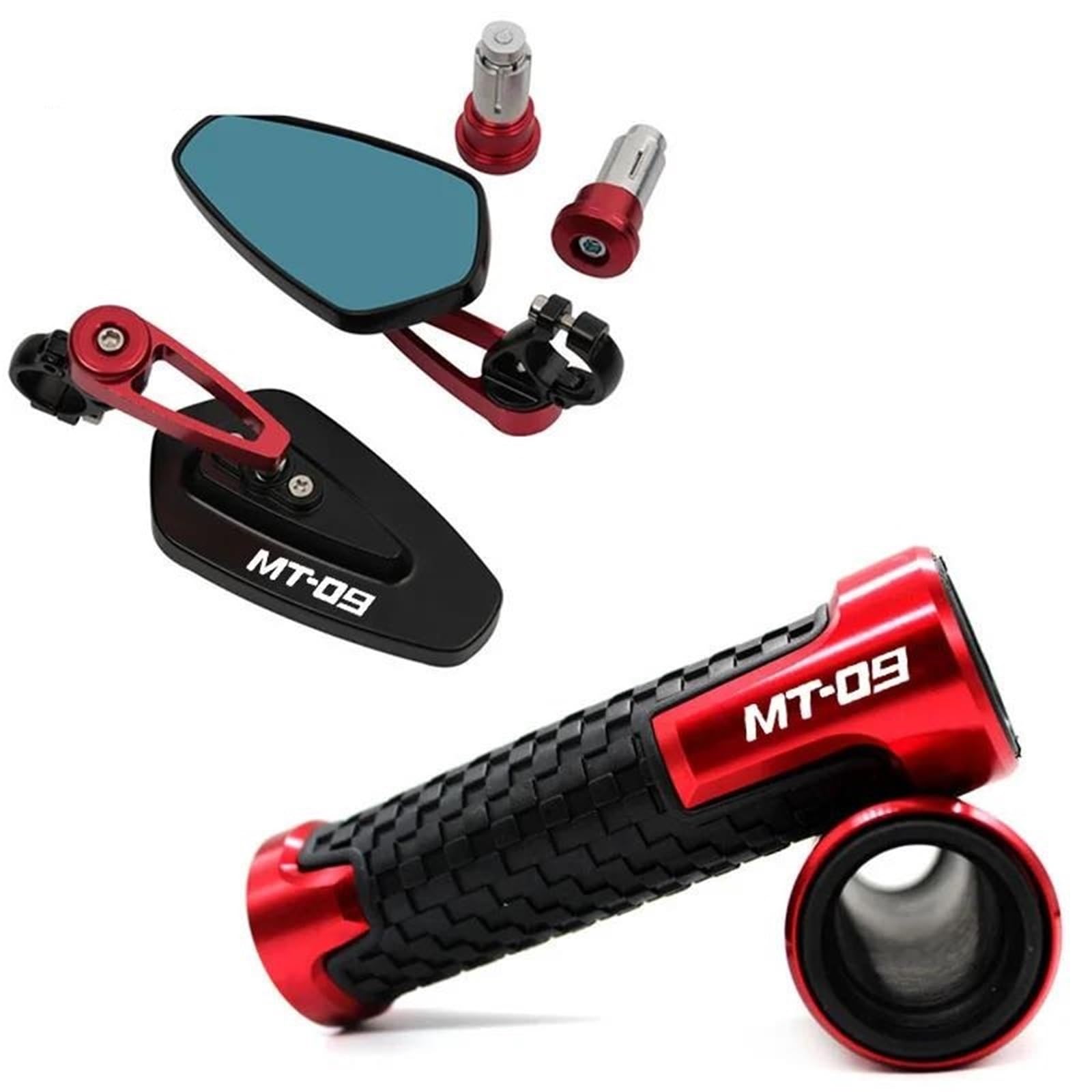 Espejos de motocicleta en aluminio mecanizado para manillar MT-09 estética premium