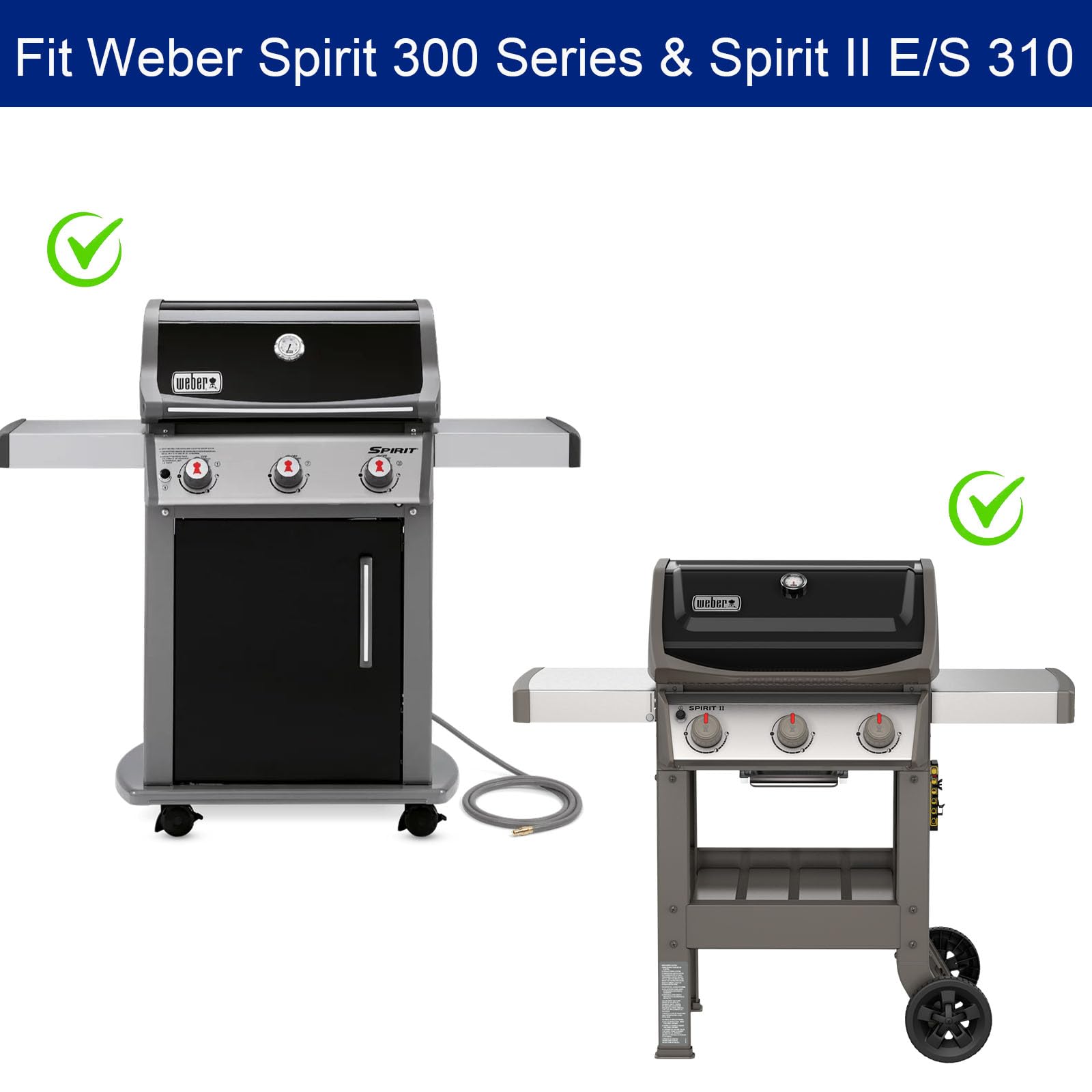 Parti di ricambio per barbecue Weber Spirit I & II 300 Series – E310 E320 E330 barbecue a gas, 8847 griglia in ghisa, 7636 Flavorizer Bar copertura bruciatore & 69787 accessorio per bruciatore in