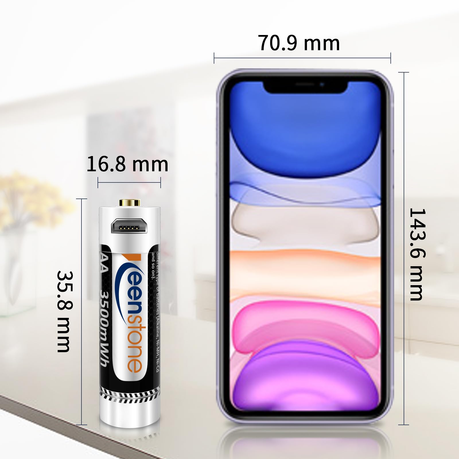 Wiederaufladbare AA Lithium Akkus 8er-Pack Mit Ladegerät - 3000mWh Für Kamera & Controller