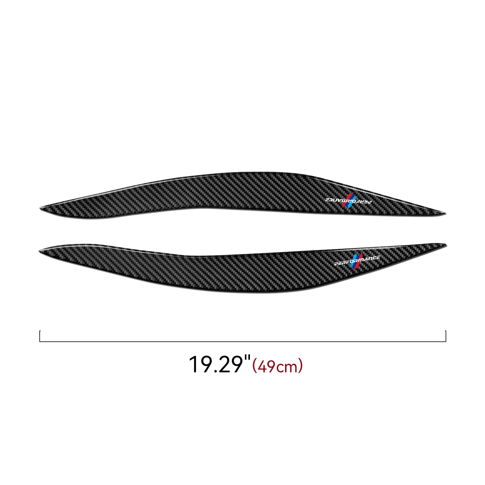 2 pezzi auto fari sopracciglia copertura palpebre adesivi in fibra di carbonio Decal Trim compatibile con BMW F10 F11 2010 2011 2012 2013 accessori
