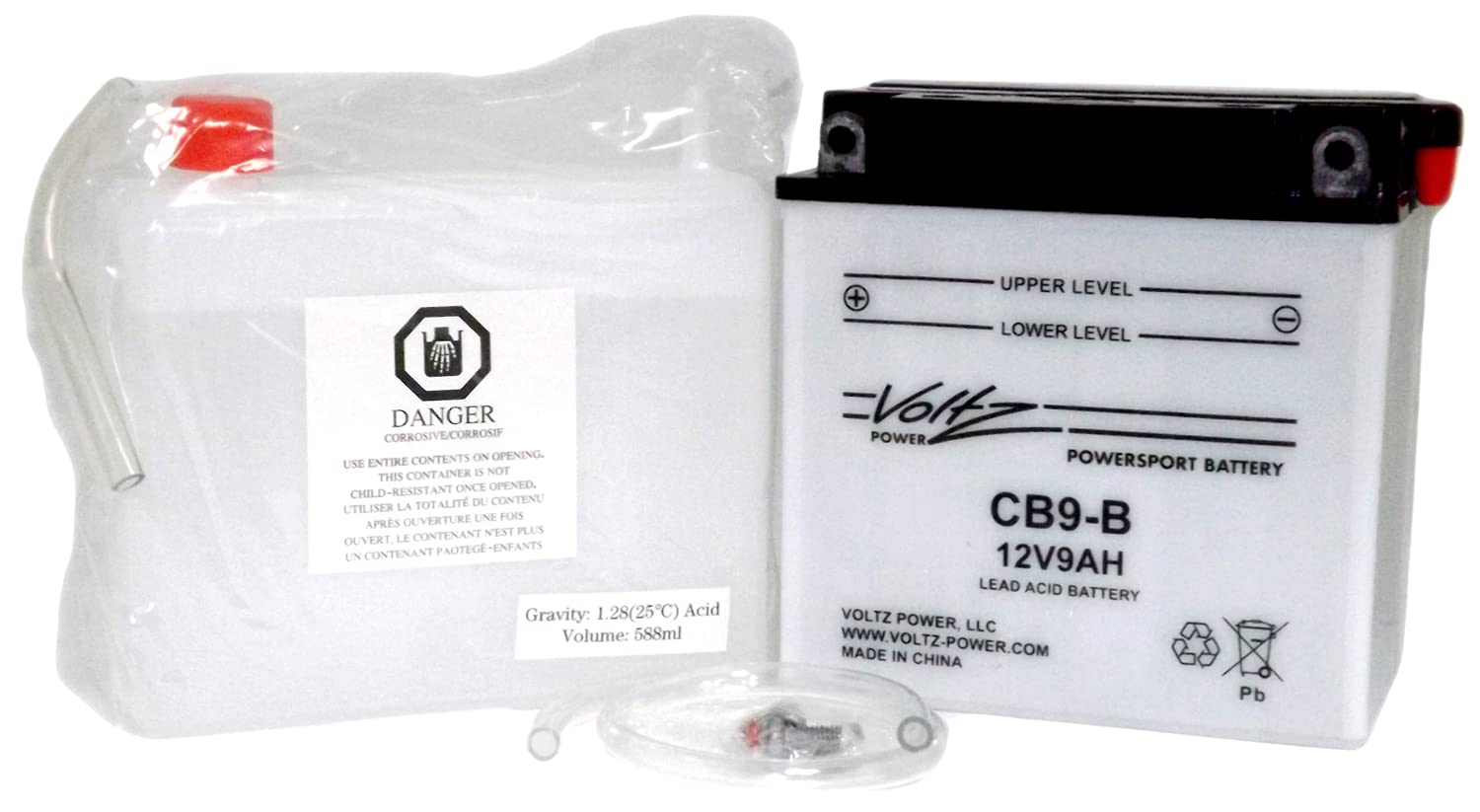 CB9-B High Performance Powersport Battery with Acid Pack