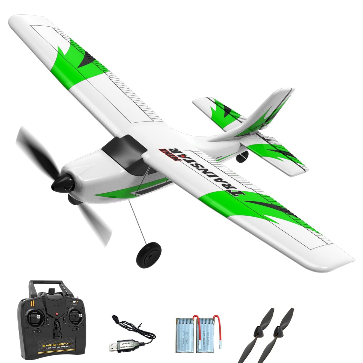 VOLANTEXRCRC Plane for Beginners, 3CH Airplane 2.4Ghz Remote Control Plane with Xpilot Self Righting&One Key Aerobatic for Adults (76101RTF)