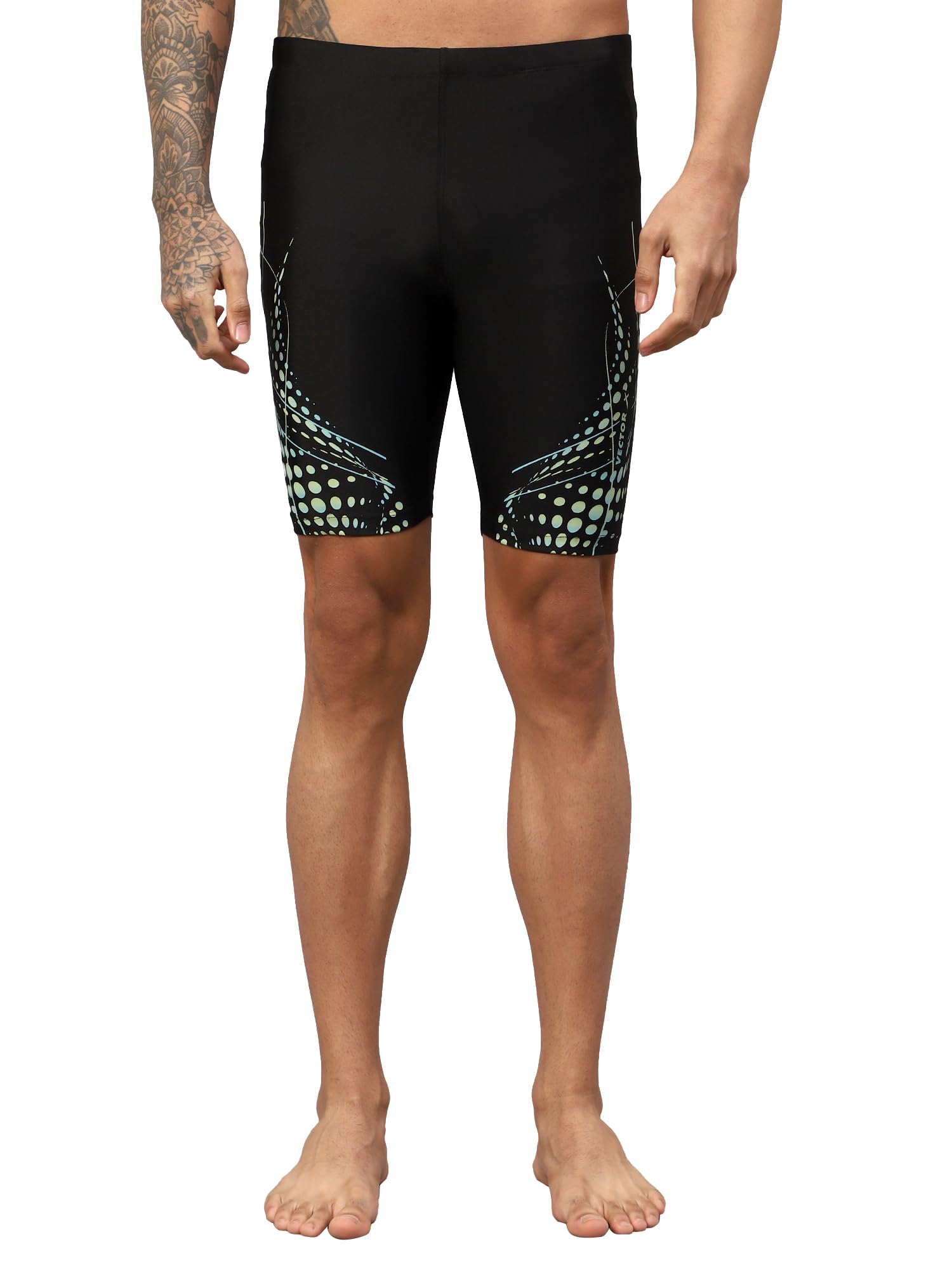 Vector X OMCS-339 Men Printed Compression Lycra Multi-Purpose Shorts (Training,Innerwear,Athletic,Swimming,Skating,Cycling,Fitness)