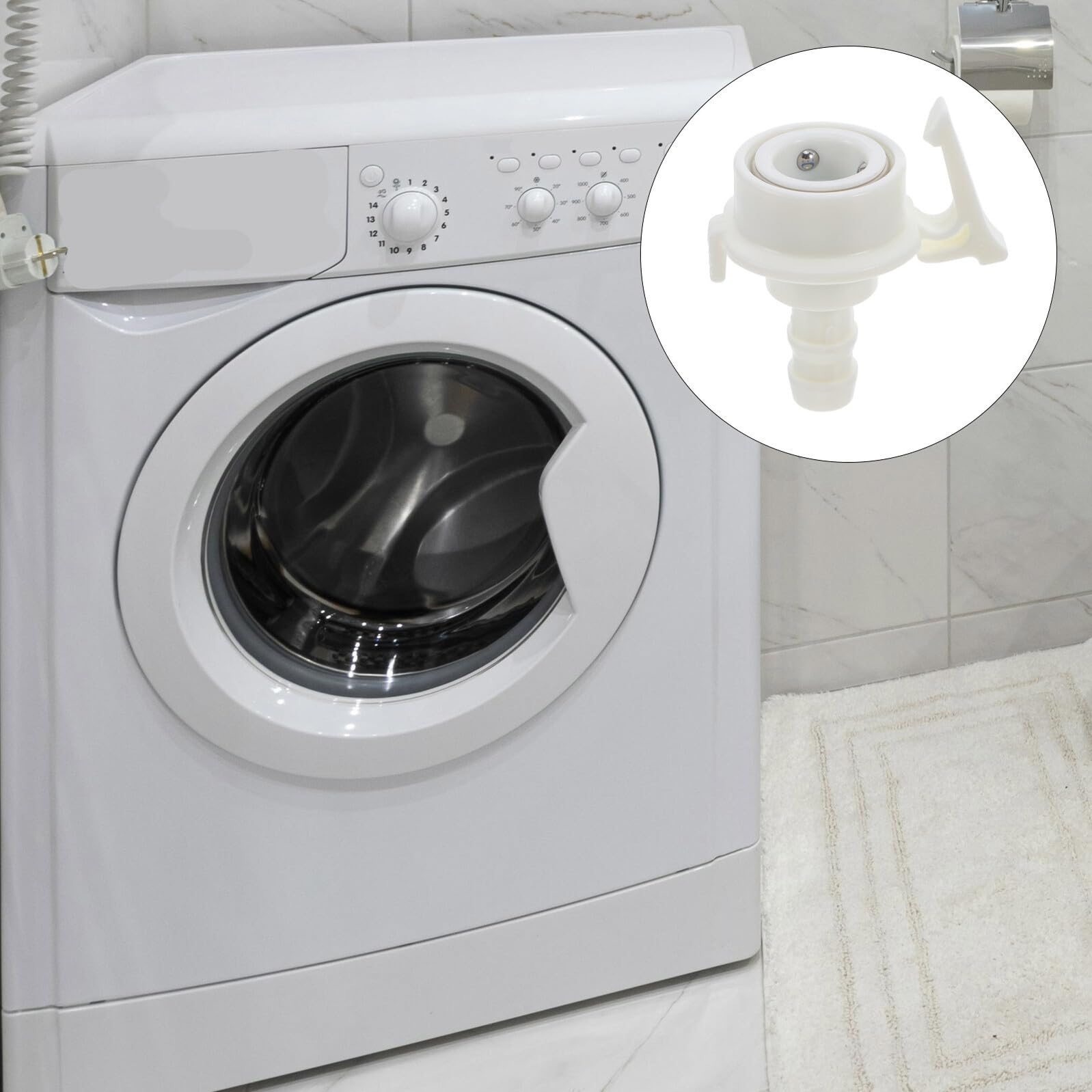 KOMBIUDA Adaptateur Raccord Tuyau Machine à Laver Diamètre Connecteur Robuste Étanche Extension Flexible pour Raccordement Eau Lave-linge