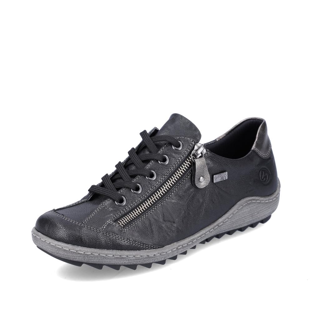 Remonte Women Lace-Up Shoes R1402, Ladies Casual lace-up Shoes,Trainer,Sneakers,Removable Insole,Water Repellent,remonteTEX,Schwarz Kombi,36 EU / 3.5 UK