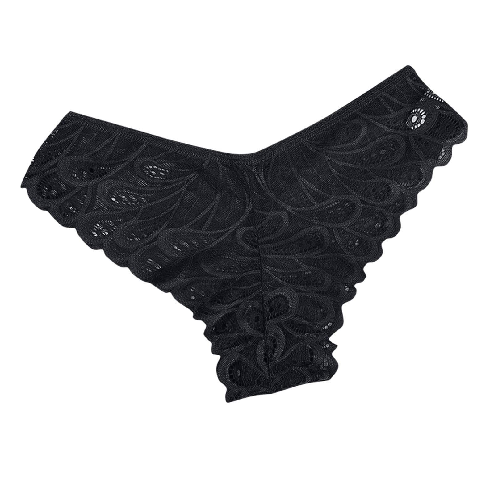 Womens Floral Lace G-String Thongs Sexy Underwear Panties Bikini Panties Hipster Briefs Low Rise Underpant Cheeky Panty