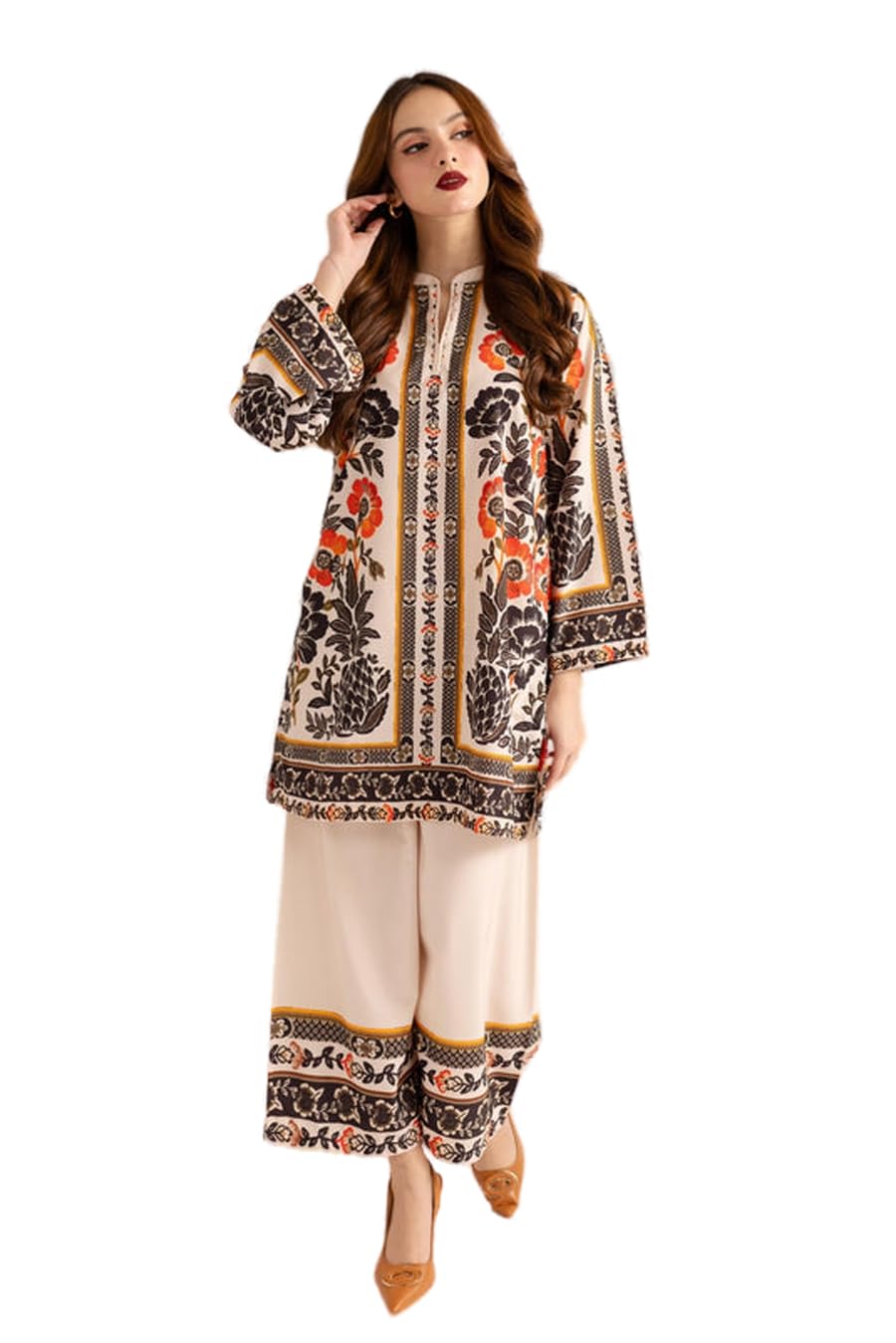 Women's Multi Digital Print Rayon Cord Set | Stylish Girls Co-ord set | Pakistani Style Cord Set For Women