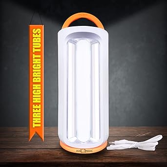 Pick Ur Needs Rechargeable 90W Home Emergency Light 3 Side Tube Floor Lantern Lamp with Hanging Handle