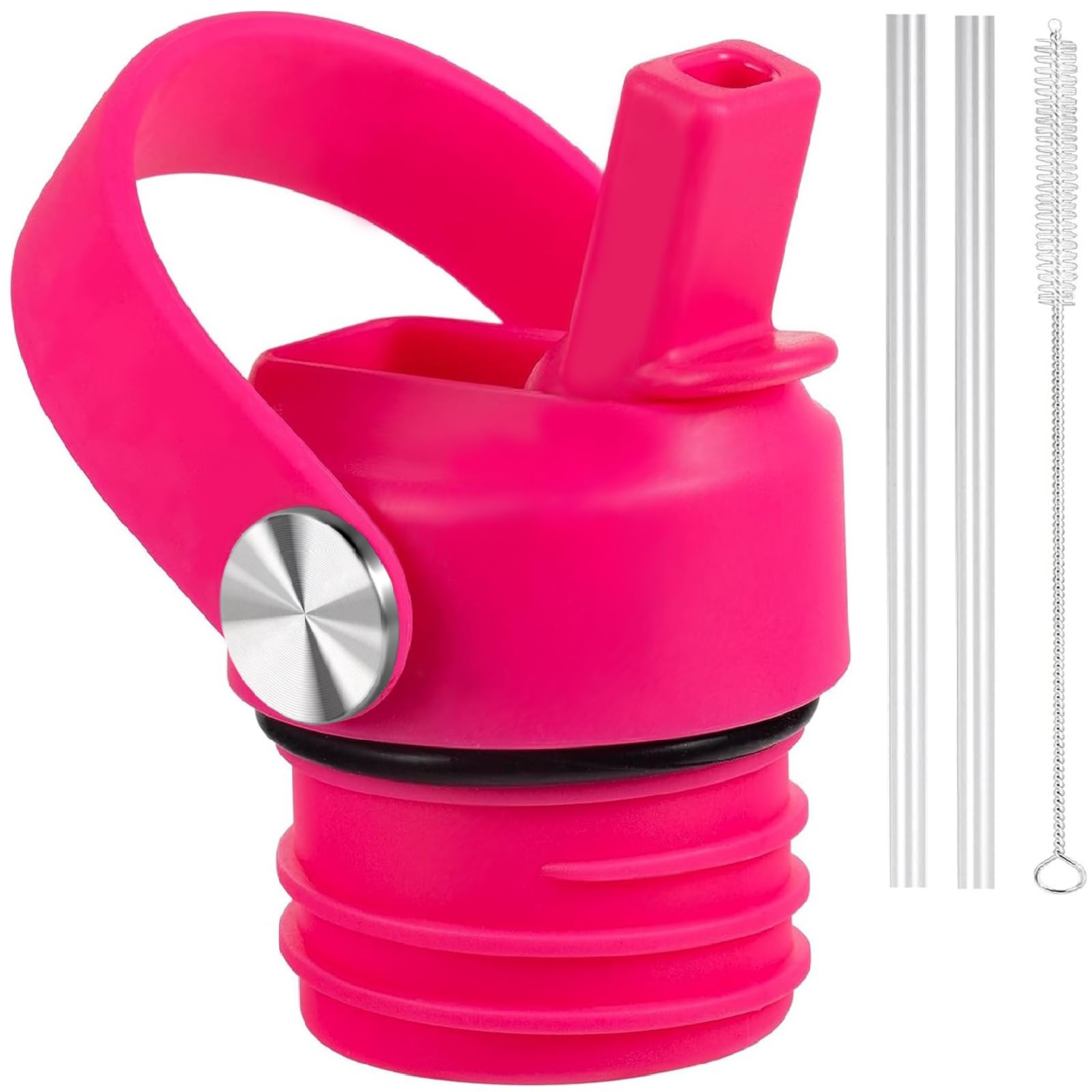 VGHNQ Straw Lid for Hydroflask, Lids with Straw for Hydro Flask 18 21 24 oz Standard Mouth, Replacement Sport Cap for HydroFlask Top Lid with Flexible