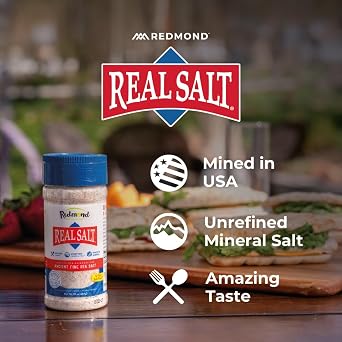 Redmond Real Sea Salt - غرامة طبيعية خالية من الغلوتين غير مكررة ، 10 أونصة شاكر (2 Pack)