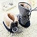 Kidstree Toddler Boots, Soft Baby Shoes, 0-18M Winter Baby Boy Boots Soft Sole Lace Up Baby Soft Toddler Boots Shoes (12)