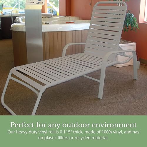 Miniatura 6 de Correa de vinilo rollo de 1.5 pulgadas de ancho x 200 pies para sillas de patio, muebles de césped y sillas de terraza, haz tus propias correas de