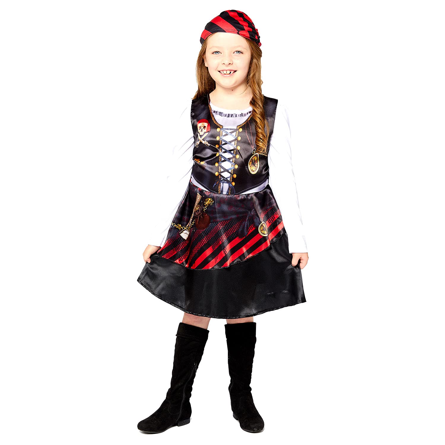 amscan 9910099 - Kids Sustainable Pirate Girl World Book Day Fancy Dress Costume Age: 2-3 Yrs