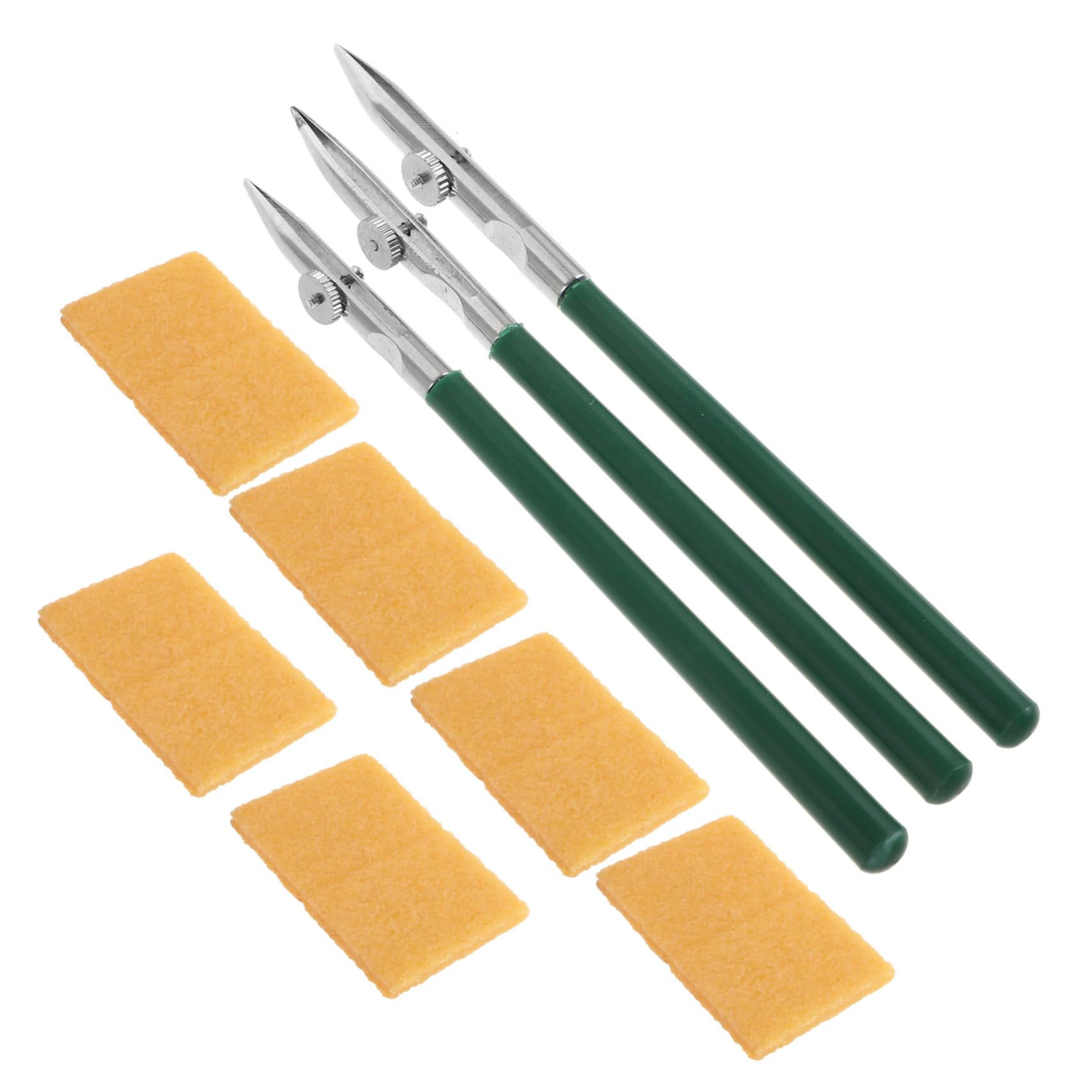 NUOBESTY 4 Sätze Linearer Entenschnabelstift Whiteboard-marker Bleistifte Maskierung Zeichenstifte Malstifte Textmarker Tinte Wieder Auffüllbar Planke Pastell Gel Green Rohgummi Aus Metall