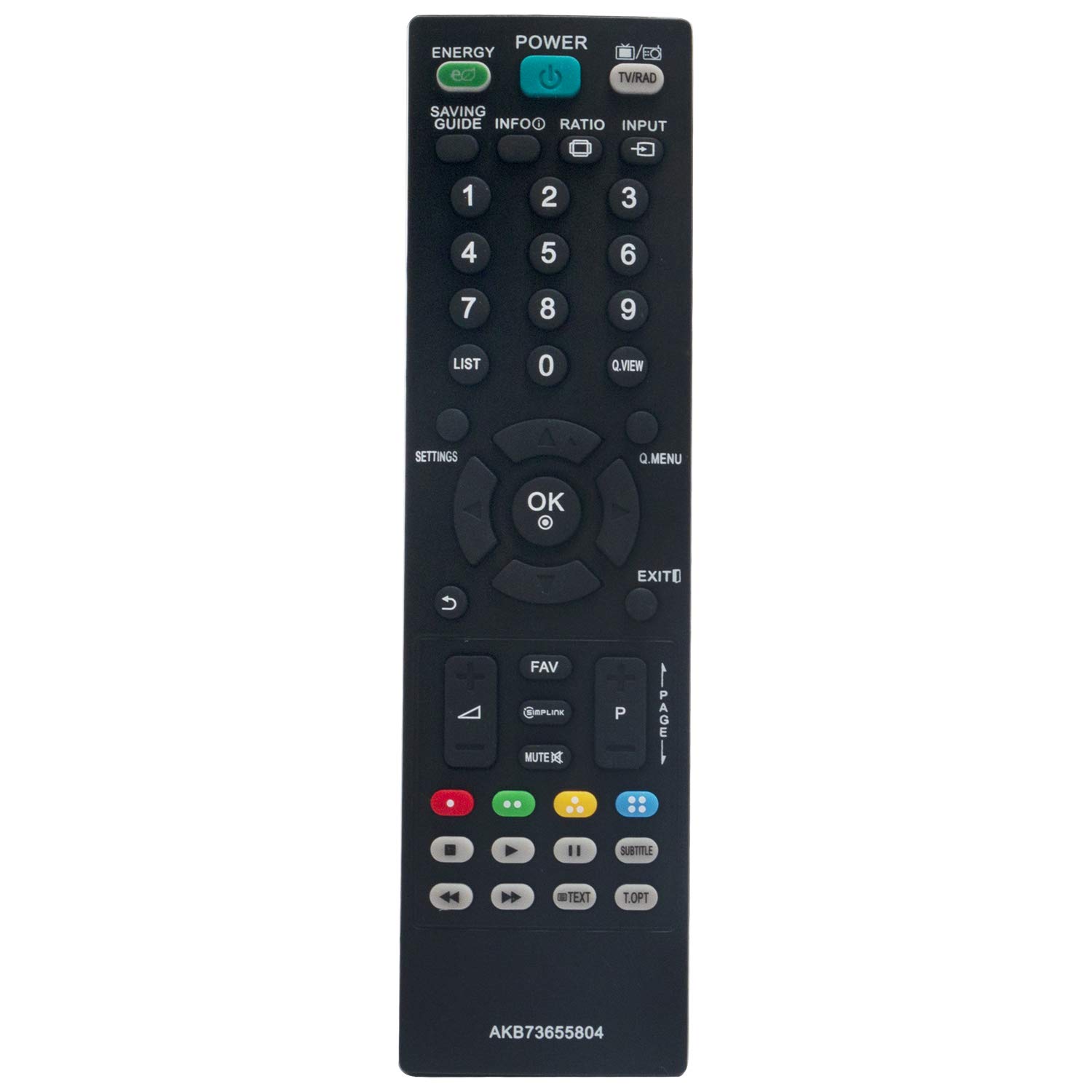 AKB73655804 Remote Control Replacement - VINABTY Remote Control for LG TV 22CS460 22LS3500 22LT360C 26CS460 26LS3500 26LT360C 32CS460 32LS3400 32LS3500 32LT360C 42CS460 42LS3400 42LT360C 42PA4500
