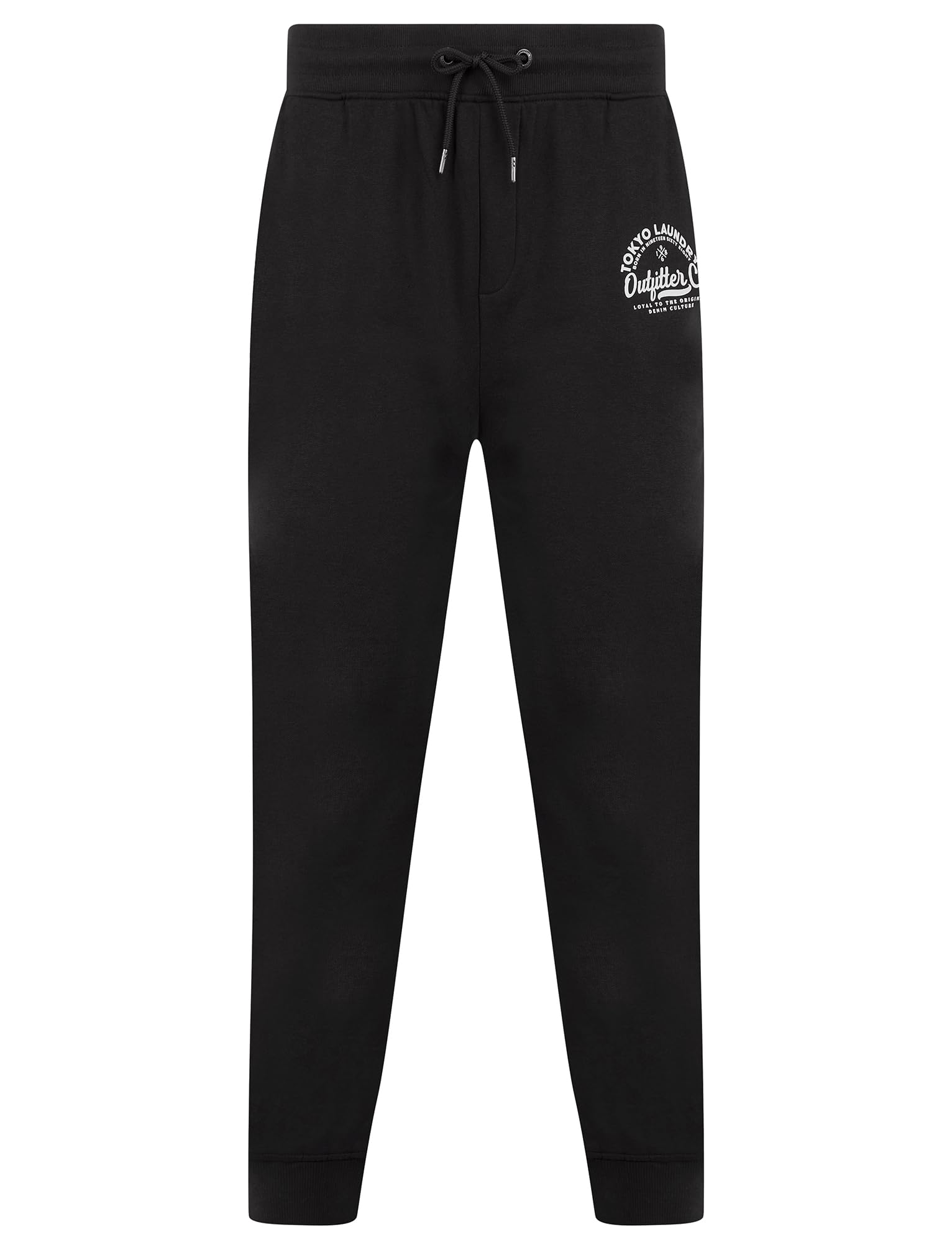 Tokyo Laundry Men's 'Coppice' Brushback Fleece Cuffed Joggers Jet Black
