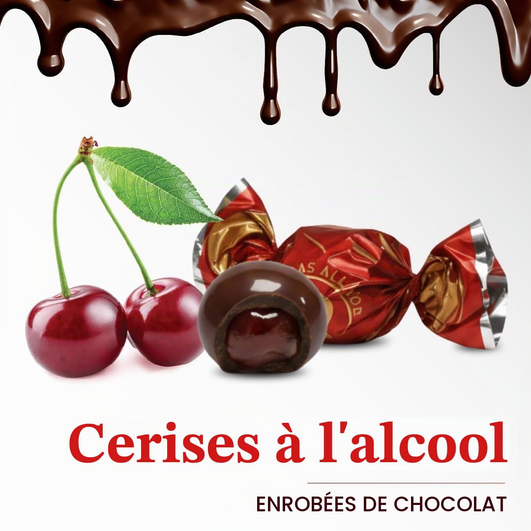CERISES À LA LIQUEUR ENROBÉES DE CHOCOLAT LAPASION 1 KG