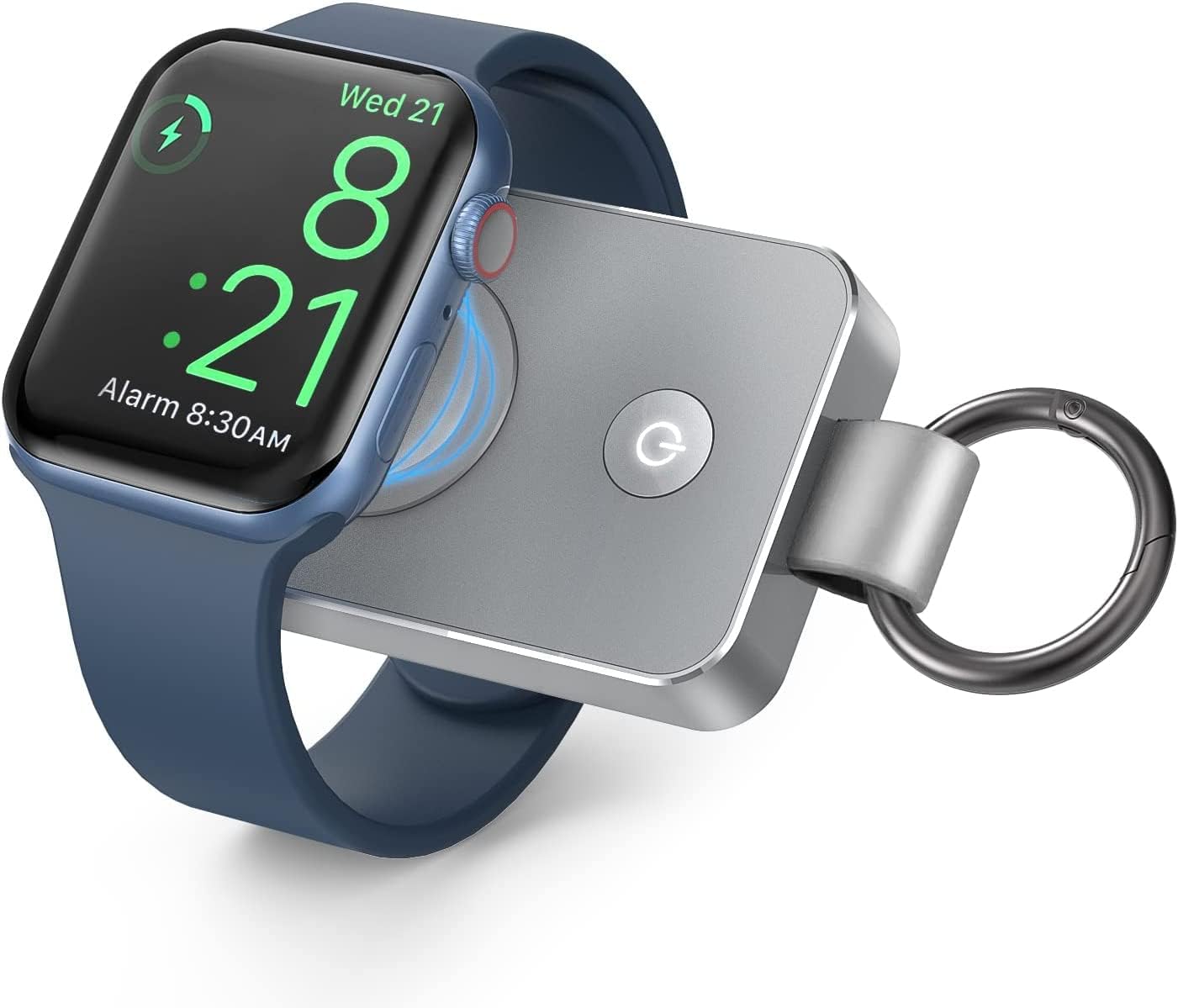 i.VALUX 2000mAh Keychain Portable Charger for Apple Watch Series 11/10/9/8/7/6/5/4/3/2/1/SE/Ultra, Wireless Travel iwatch Charger USB C Charging Cable Smart Mini Small Power Bank in Pocket