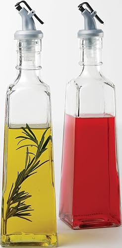 Circleware Riley Collection - Jarra de vidrio para botella de agua con tapón de tapa de alambre con tapa de alambre con bloqueo, juego de 2