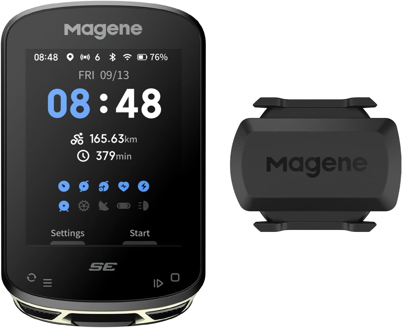 Bundle of C506SE GPS Bike Computer and Speed Cadence Sensor