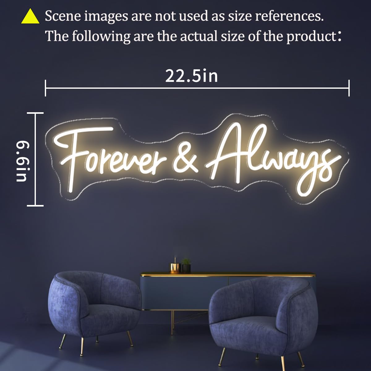 Forever And Always neonowe znaki do dekoracji ścian, ściemniane, zasilany przez USB, neonowy znak świetlny "Forever & Alway" na rocznicę ślubu, sypialni, dekoracja baru, 57 cm x 16,8 cm, ciepła biel
