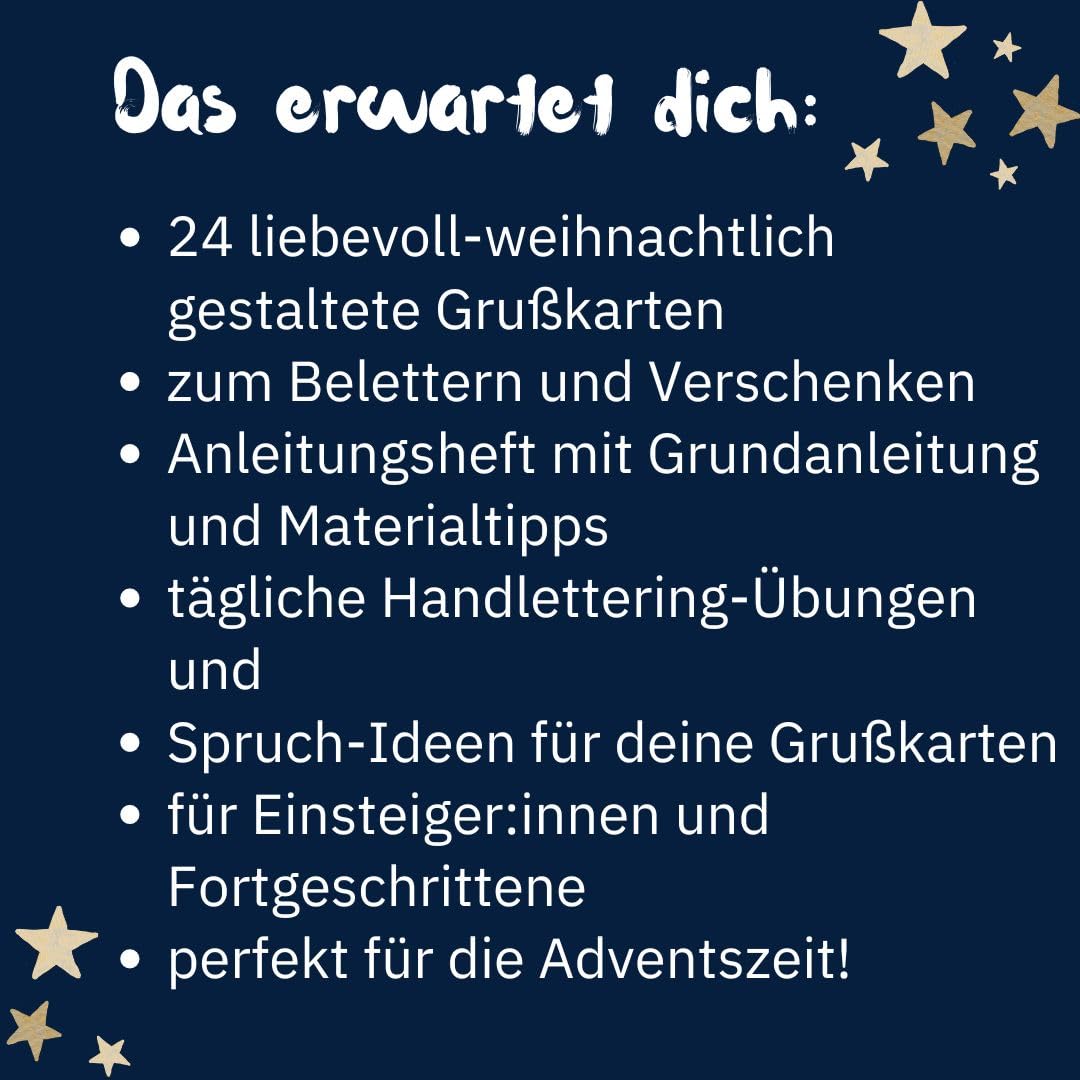 In der Weihnachtsletterei. Adventskalender: Handlettering Adventskalender. Mit 24 Grußkarten und täglichen Anleitungen