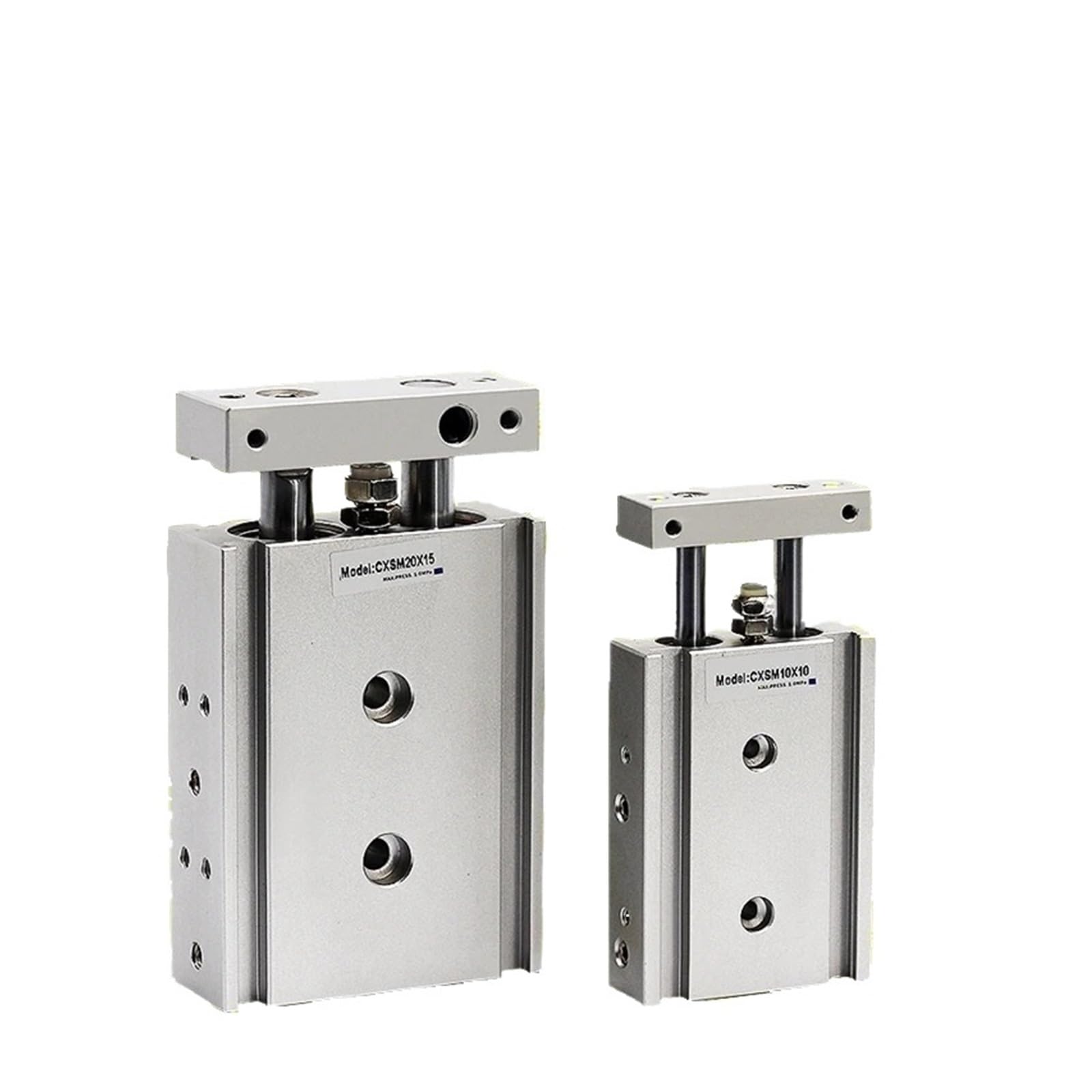 Cylindre pneumatique double tige CXSM25 anti rotation pour un guidage stable