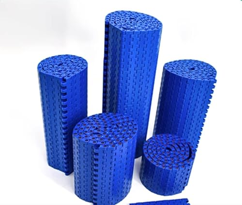 3.3 ft de ancho 6.000 in 0.500 in paso POM plástico transportador de cadena de cadena de malla de grado alimenticio cinta transportadora