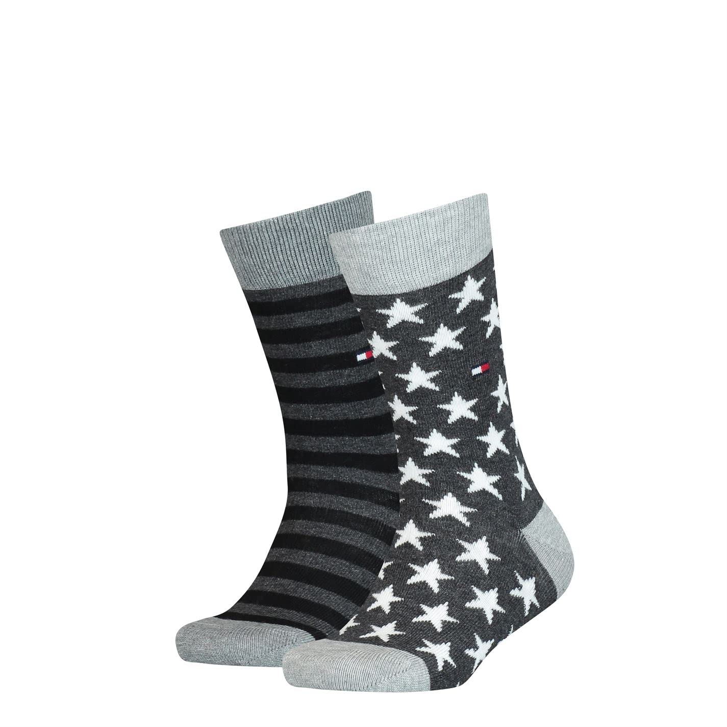 Tommy Hilfiger Unisex Black Kids Socks, 23 26