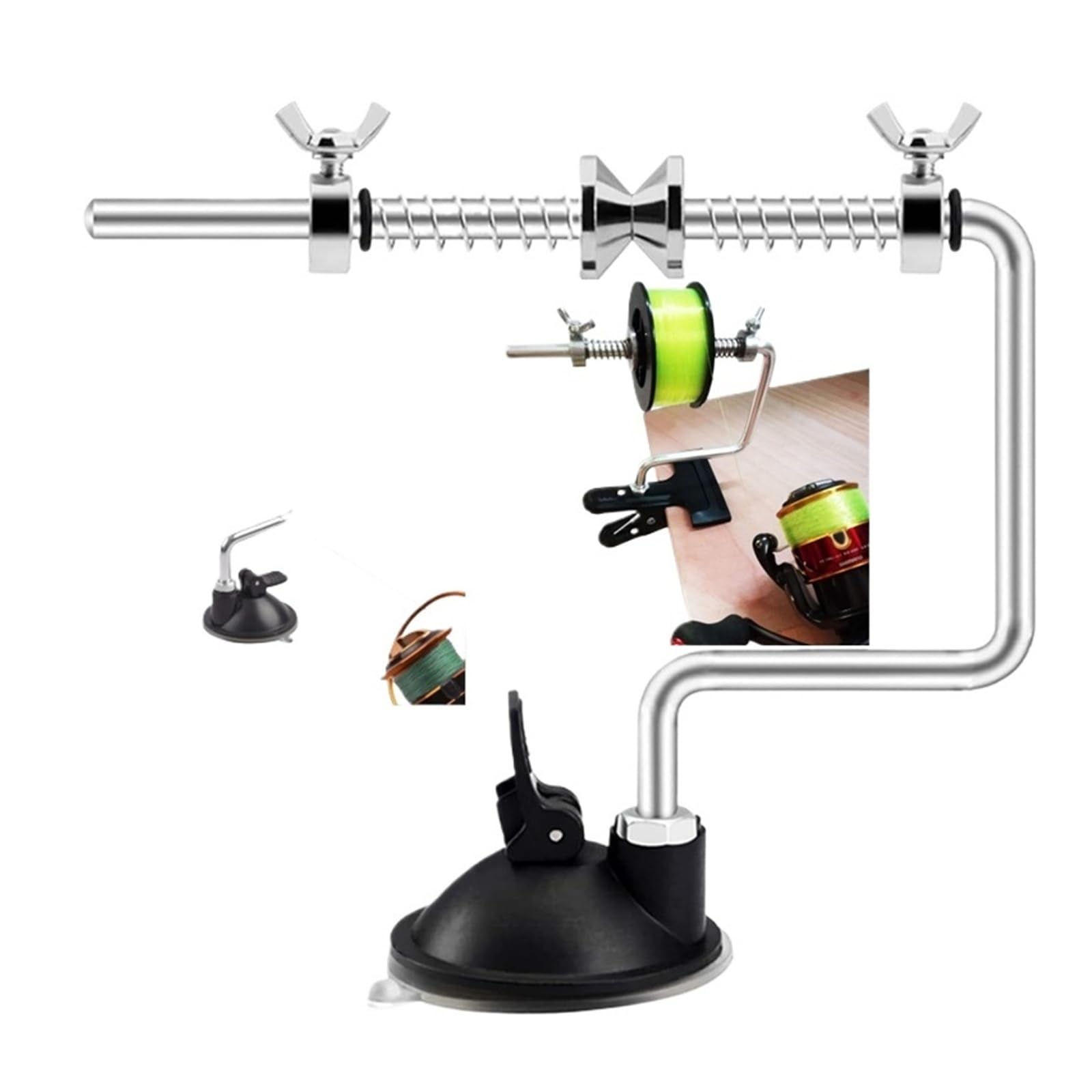 Enrouleur de Ligne de pêche, Bobine de Ligne, système d'enroulement, Outils de matériel, Ventouse Pesca, Accessoires de pêche à la Carpe de mer