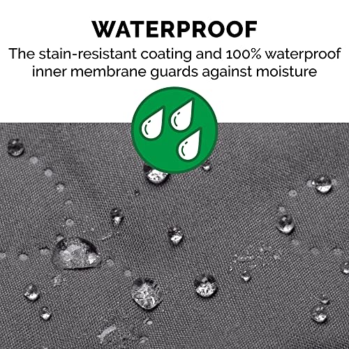 Image of Furhaven Waterproof & Non-Slip Sofa /Couch Cover Protector for Dogs, Cats, & Children - Quilted Paw Print Living Room Furniture Cover - Gray, Sofa