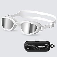 Vista 12 de COPOZZ Gafas de natación para mujeres adultas, gafas de natación para mujeres y hombres, antivaho sin fugas, protección UV para adultos