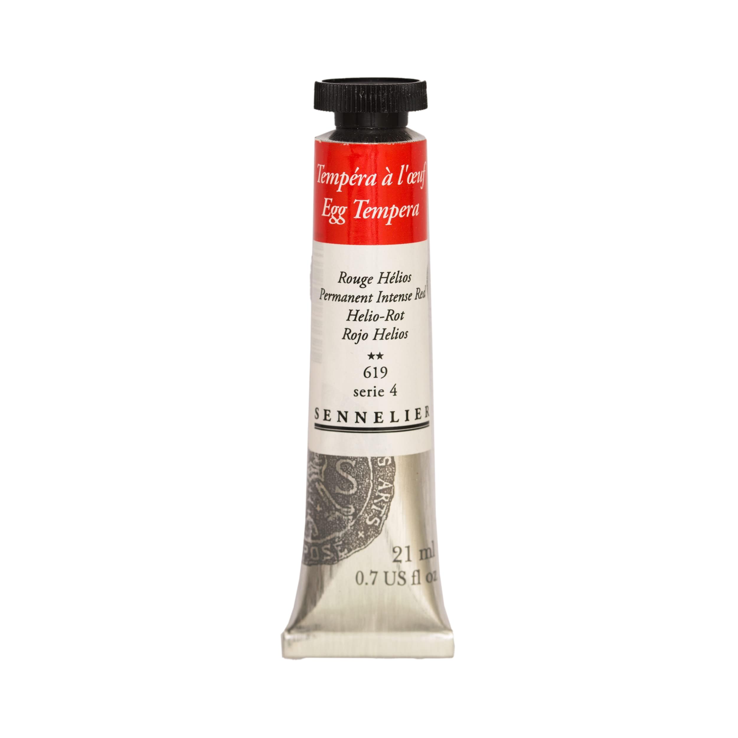 Sennelier Red : Egg Tempera : 21Ml Tube Permanent Intense