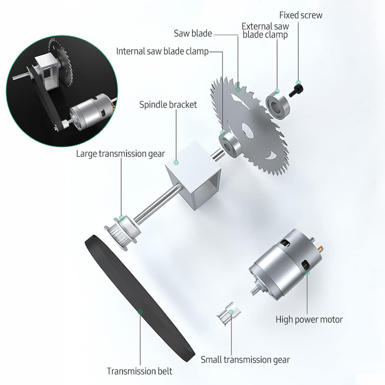 Sierra de mesa eléctrica, mini cortador de mesa de 100 W, herramienta multifuncional para cortar, moler, pulir y perforar, ideal para proyectos de bricolaje y carpintería