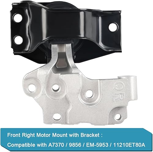 Miniatura 4 de JDMON 4 piezas de soporte de motor y motor Trans de repuesto para Nissan Rogue 2.5L FWD 2008-2013, Rogue Select 2.5L FWD 2014 2015, Nissan Sentra