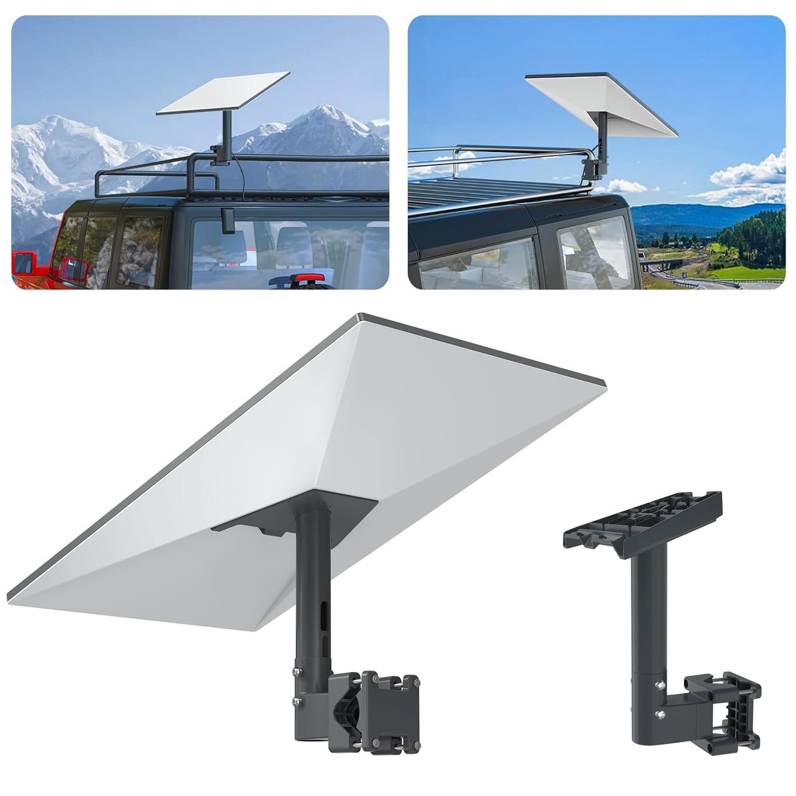 EDUP Kit di Montaggio per Starlink Gen 3 con Adattatore Girevole a 360°, Supporto da Palo Impermeabile per V3, Ideale per Camper, Tetto, Scala e Installazioni Esterne