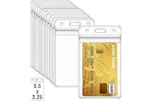100 Pack Vertical ID Card Holders