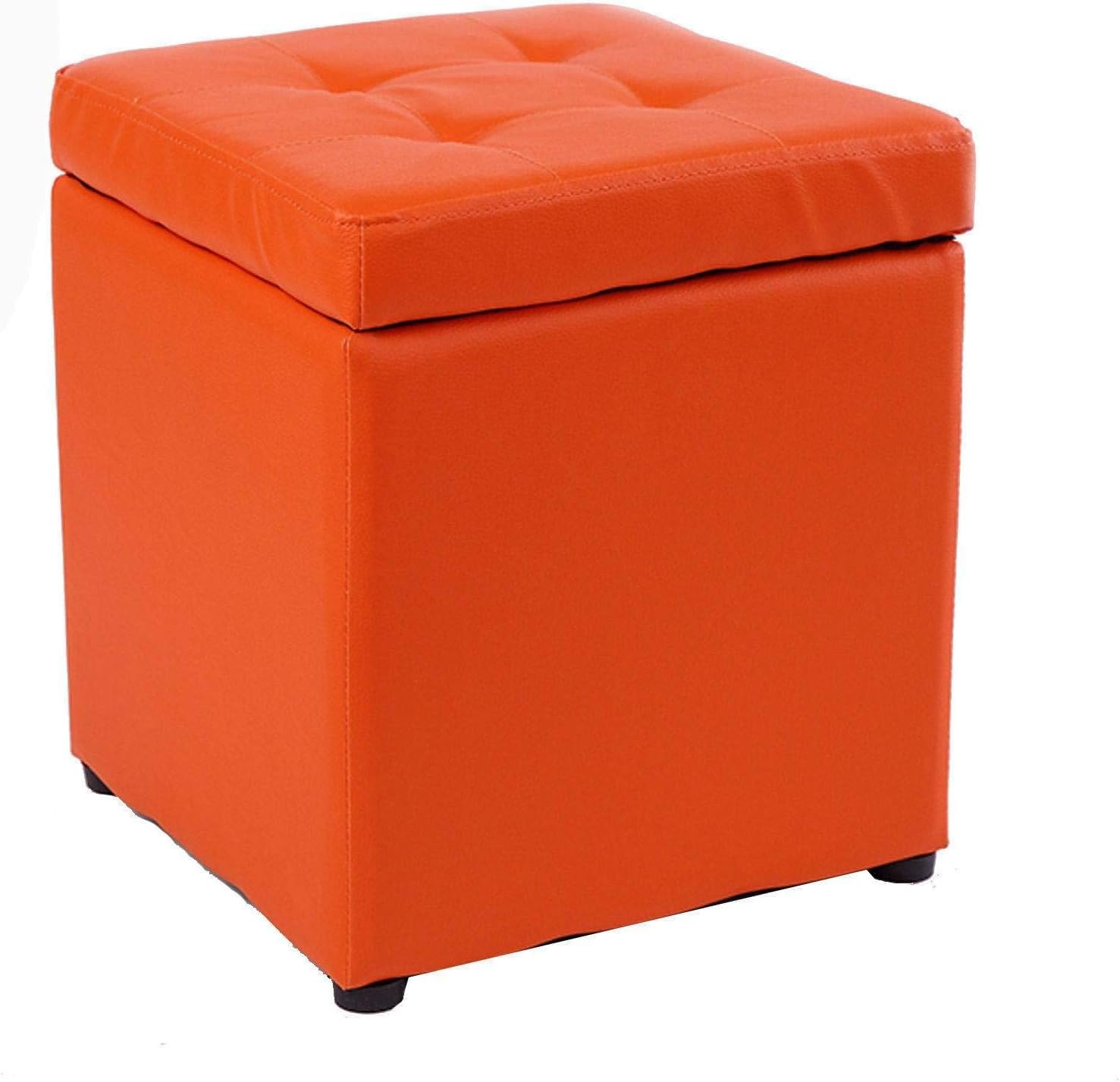 Sgabello Pouf Poggiapiedi Poggiapiedi Portaoggetti, Scatola Portaoggetti in Pelle PU Versatile Sgabello per La Casa Sedile Divano Sgabello Poggiapiedi Adatto per Soggiorno Camera D