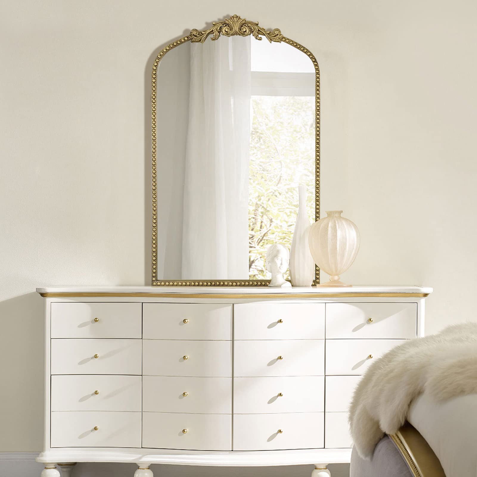 Amazon.com: AIXI HOME Vintage Gold Arched Mirror 24