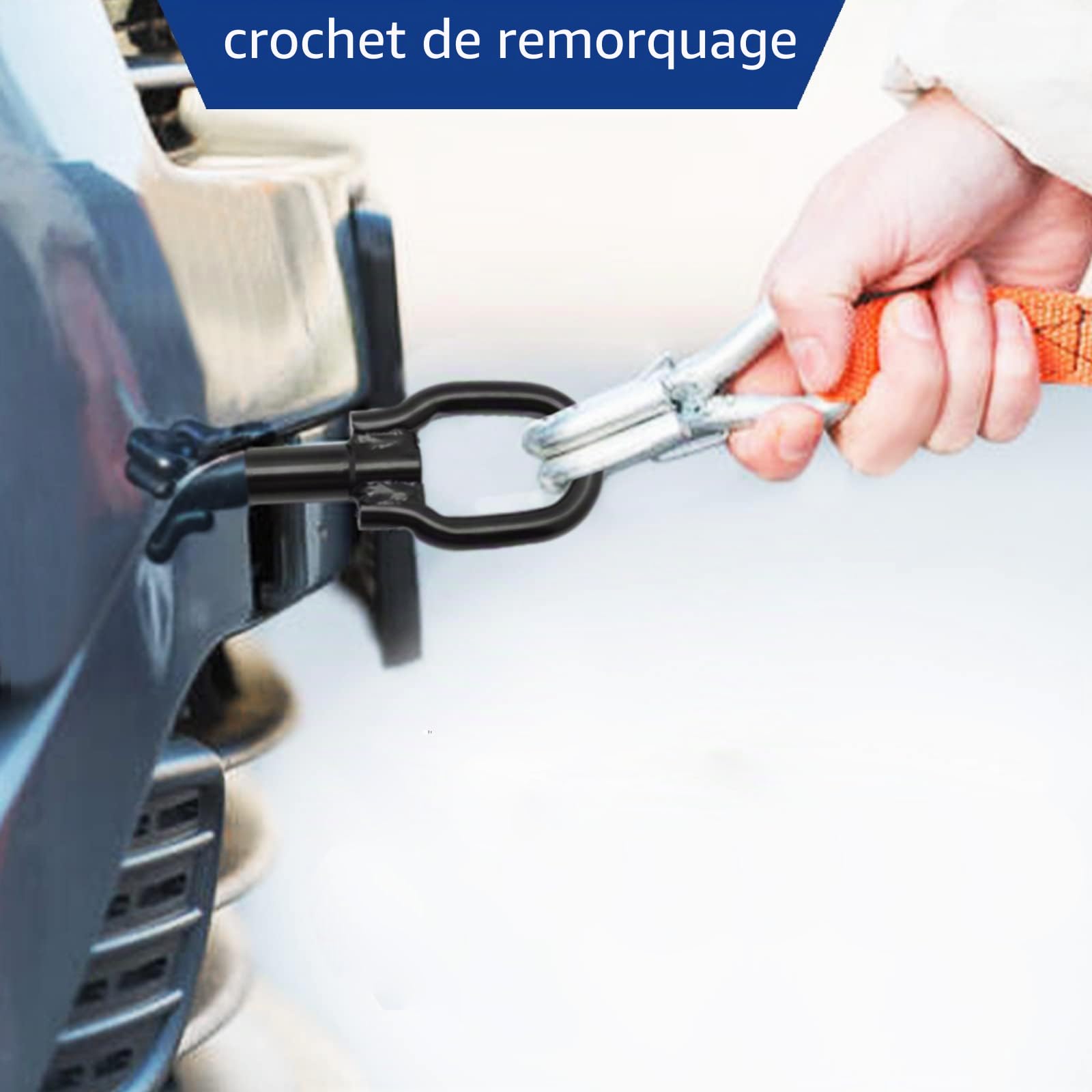 Anneau de remorquage 674414 - en Alliage d'acier - pour Citroën C2 C3 C4 C5 C8 Dispatch Jumpy Saxo