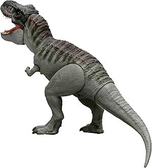 Mattel Jurassic World Super Action! Light-up and Roaring T-Rex Children's Figure Dinosaur Toy Moving Large Total Length: Approx. 21.3 inches (54 cm) Ages 4 and up Gray JCH02