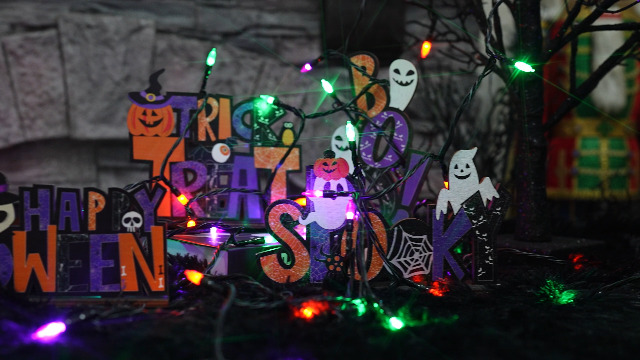 Image of Dazzle Bright 200 LED Halloween Mini String Lights, 65 FT Connectable Waterproof 8 Modes Fairy Lights for Indoor Outdoor Patio Garden Holiday Party Decorations (Purple & Orange & Green)